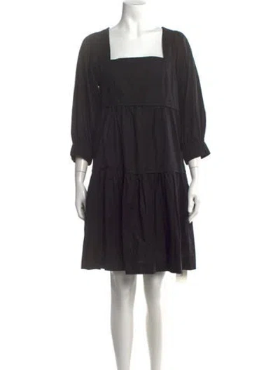 Pre-owned Three Graces London Square Neckline Mini Dress W/ Tags In Black
