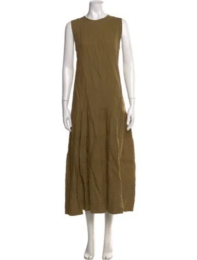 Pre-owned Three Graces London Three Graces Linen Long Dress In Brown