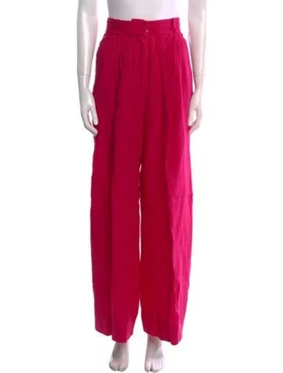 Pre-owned Three Graces London Three Graces Linen Wide Leg Pants In Pink
