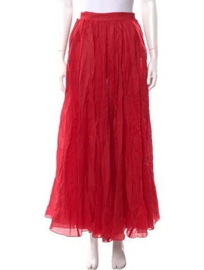 Pre-owned Three Graces London Three Graces Long Skirt In Red