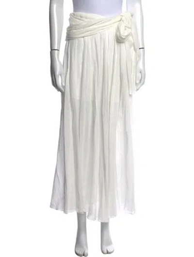 Pre-owned Three Graces London Three Graces Long Skirt W/ Tags In White