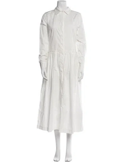 Pre-owned Three Graces London Three Graces Midi Length Dress In White