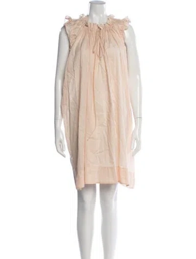 Pre-owned Three Graces London Three Graces Mock Neck Knee-length Dress In Orange