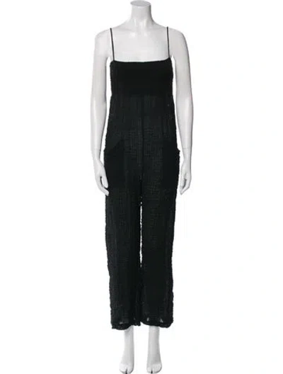 Pre-owned Three Graces London Three Graces Square Neckline Jumpsuit In Black