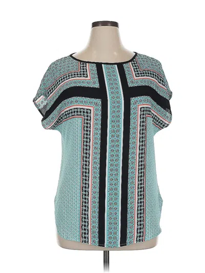 Pre-owned Three Hearts Short Sleeve Blouse In Blue