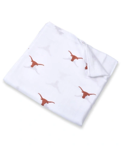Three Little Anchors Infant Boys And Girls White Texas Longhorns 47'' X 47'' Muslin Swaddle Blanket