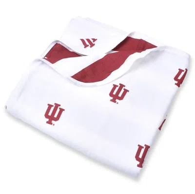 Three Little Anchors Infant Indiana Hoosiers 47" X 47" Muslin 4-layer Blanket In White