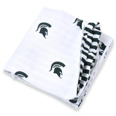 Three Little Anchors Infant  Michigan State Spartans 47" X 47" Muslin 4-layer Blanket In White