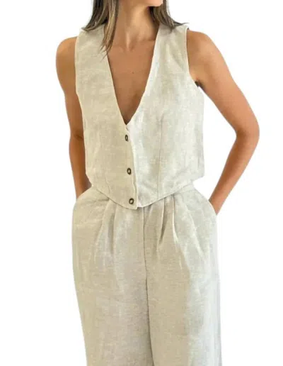 Three Muses Sophia Vest In Sand In Neutral