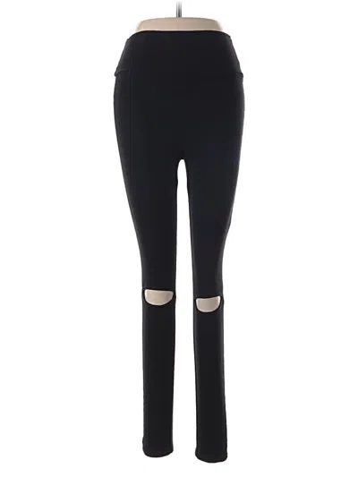 Pre-owned Three Pink Hearts Active Pants In Black