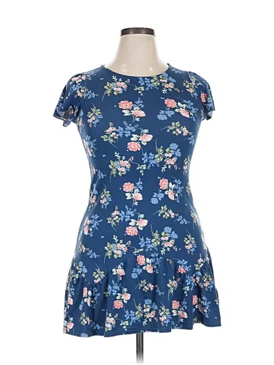 Pre-owned Three Pink Hearts Casual Dress In Blue