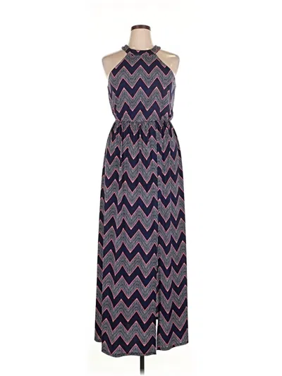 Pre-owned Three Pink Hearts Casual Dress In Blue