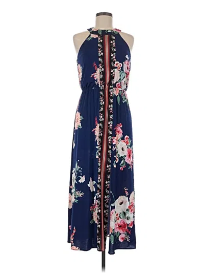 Pre-owned Three Pink Hearts Casual Dress In Blue