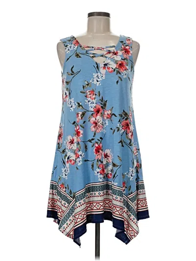 Pre-owned Three Pink Hearts Casual Dress In Blue