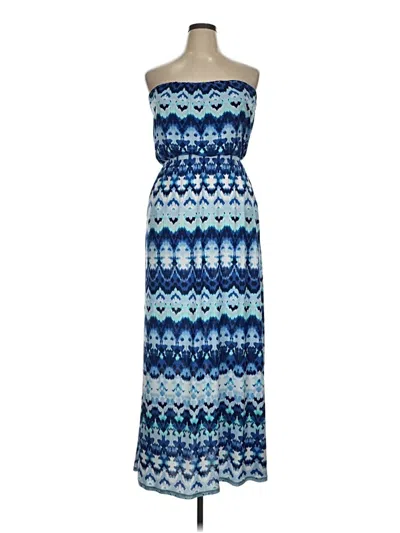 Pre-owned Three Pink Hearts Casual Dress In Blue