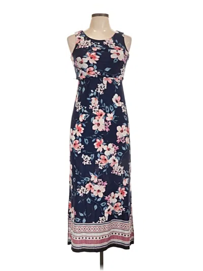 Pre-owned Three Pink Hearts Casual Dress In Blue