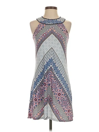 Pre-owned Three Pink Hearts Casual Dress In Blue