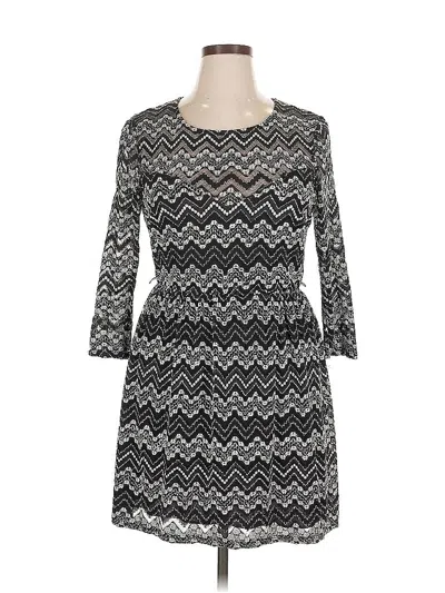 Pre-owned Three Pink Hearts Casual Dress In Gray