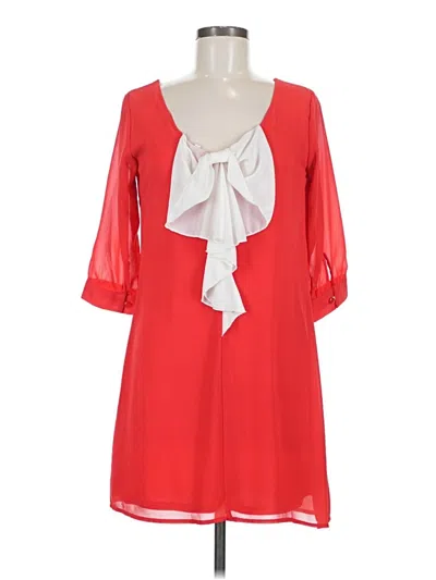 Pre-owned Three Pink Hearts Casual Dress In Red