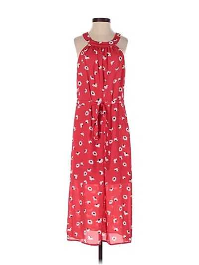 Pre-owned Three Pink Hearts Casual Dress In Red