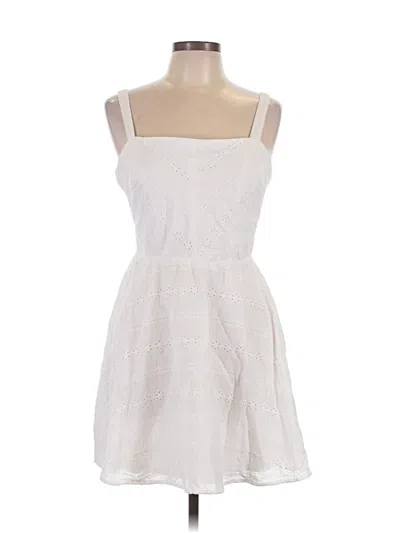 Pre-owned Three Pink Hearts Casual Dress In White