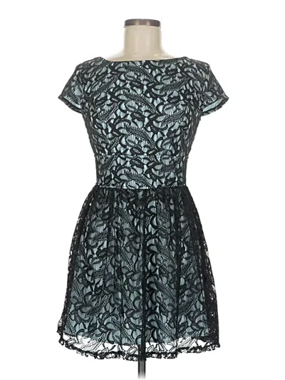 Pre-owned Three Pink Hearts Cocktail Dress In Blue