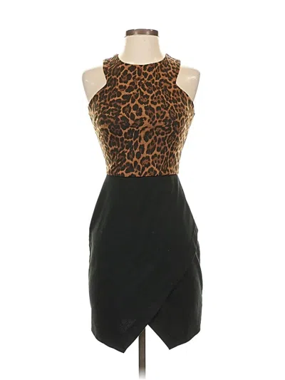 Pre-owned Three Pink Hearts Cocktail Dress In Brown