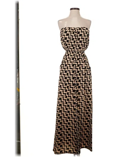 Pre-owned Three Pink Hearts Cocktail Dress In Brown