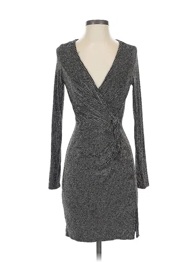 Pre-owned Three Pink Hearts Cocktail Dress In Gray