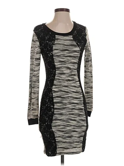 Pre-owned Three Pink Hearts Cocktail Dress In Gray