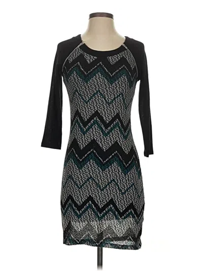 Pre-owned Three Pink Hearts Cocktail Dress In Teal