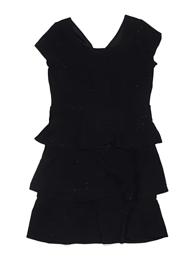 Pre-owned Three Pink Hearts Kids' Dress In Black