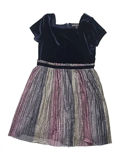 Pre-owned Three Pink Hearts Kids' Dress In Blue