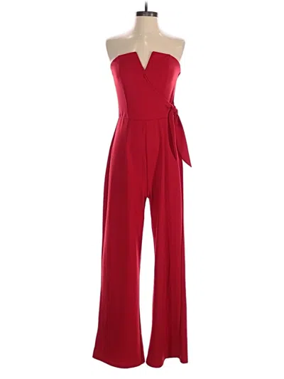 Pre-owned Three Pink Hearts Jumpsuit In Red