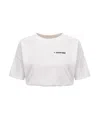 Three Quarters High Waist Elastic T-shirt In White