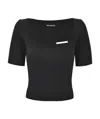 Three Quarters Logo Knitted Pullover In Black