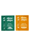 Three Ships Bright Tight Biodegradable Eye Mask Quartet Kit In Transparent