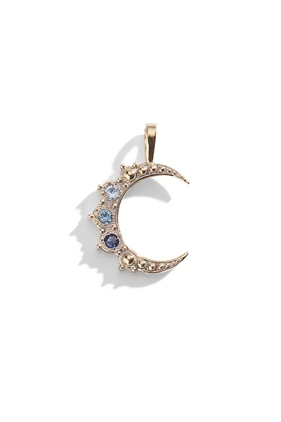 Three Sisters Jewelry Design Three Sisters Jewelry Curio Birthstone Crescent Moon Charm In Gold