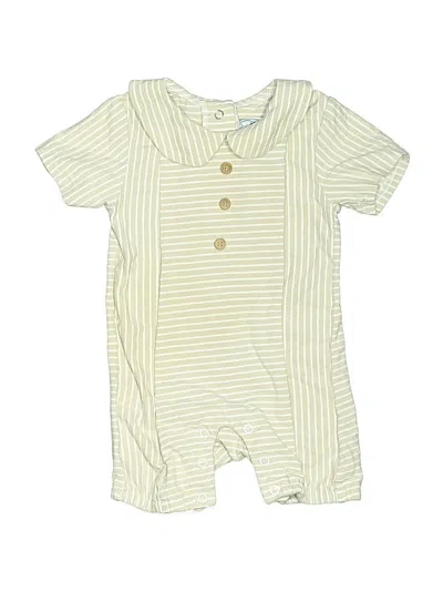 Pre-owned Three Sisters Babies' Short Sleeve Onesie In Yellow