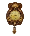 Three Star Light With Flowers Wall Clock In Brown