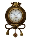 Three Star Ropes And Tassels Wall Clock In Dark Brown