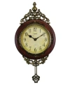 Three Star Wall Clock With Pendulum In Multi