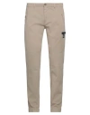 Three Stroke Man Pants Beige Size 32 Cotton, Elastane