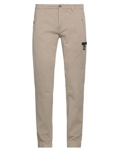Three Stroke Man Pants Beige Size 32 Cotton, Elastane In Sand
