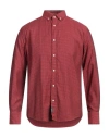 Three Stroke Man Shirt Brick Size Xxl Cotton, Elastane