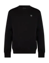 Three Stroke Man Sweatshirt Black Size Xl Cotton, Polyester