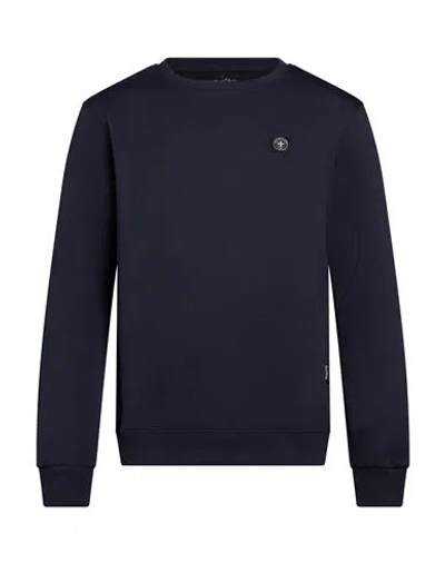 Three Stroke Man Sweatshirt Navy Size Xl Cotton, Polyester In Blue