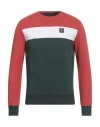 Three Stroke Man Sweatshirt Rust Size S Cotton