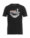 Three Stroke Man T-shirt Black Size Xl Cotton