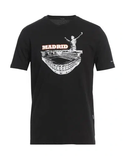 Three Stroke Man T-shirt Black Size Xl Cotton